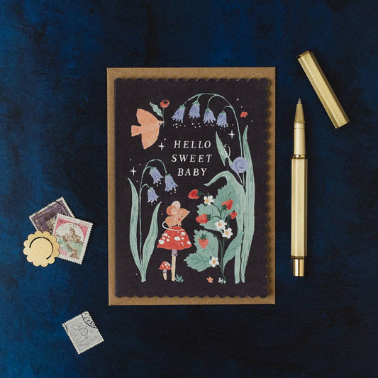 WOODLAND NEW BABY CARD