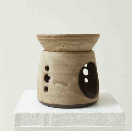 HAND THROWN WAX BURNER, MIST