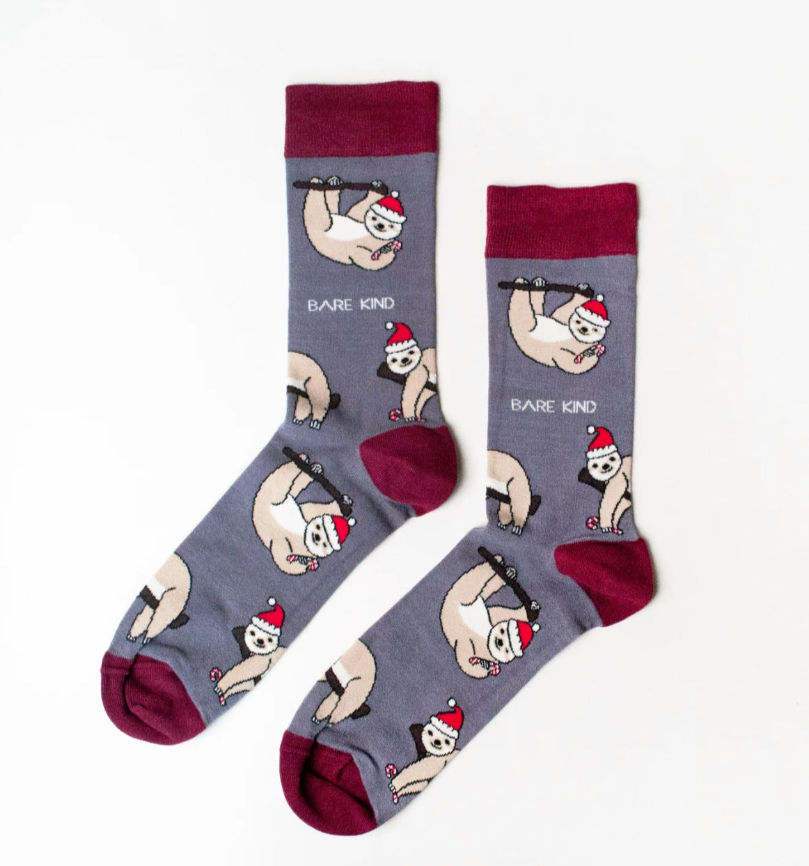 Christmas Save the Sloths Bamboo Socks, Adult size UK 7-11