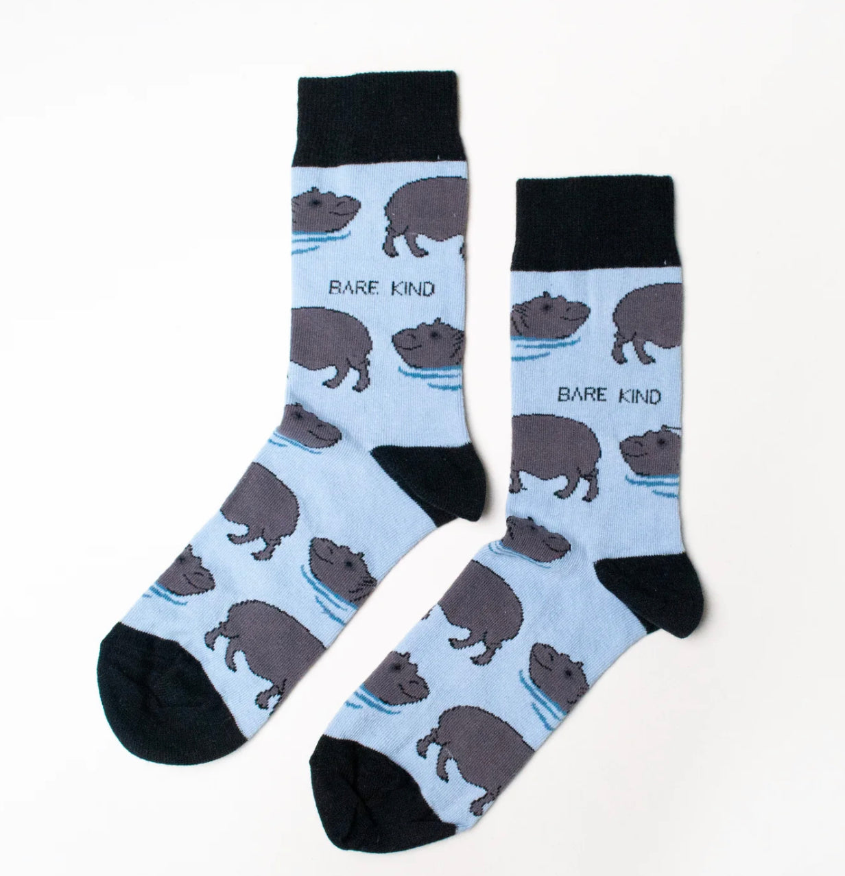 Save the Hippos Bamboo Socks, Adult size UK 7-11