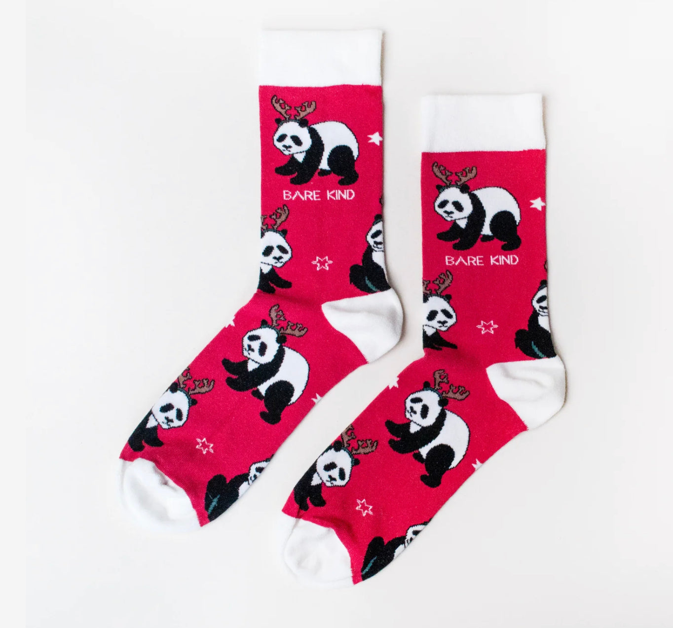 Christmas Save the Pandas Bamboo Socks, Adult size UK 7-11