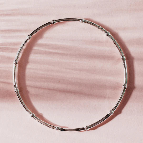 Beaded Bangle Rose Gold