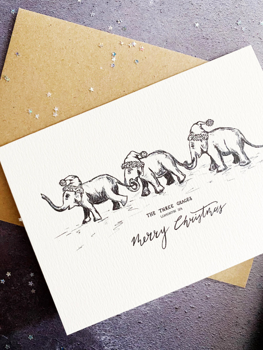 THREE GRACES CHRISTMAS CARD