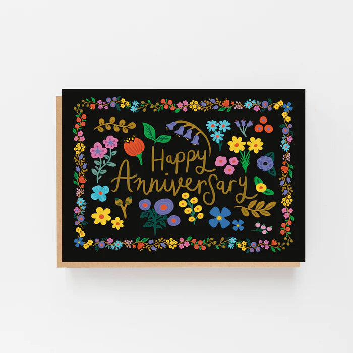 HAPPY ANNIVERSARY, PATTERN CARD