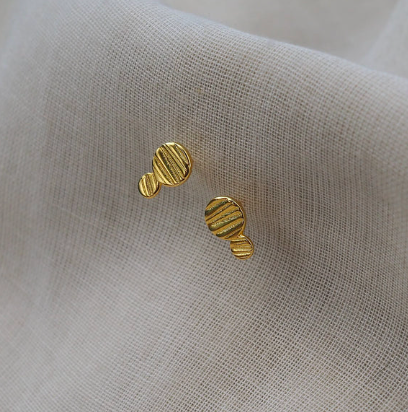 Origins Double Studs, Gold
