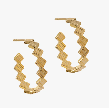 Telos Charm Hoops, Gold