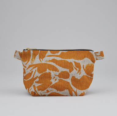 Linen Wash Bag, Yellow