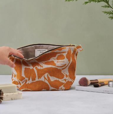 Linen Wash Bag, Yellow