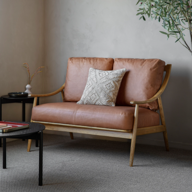 Leather Sofa, Tan