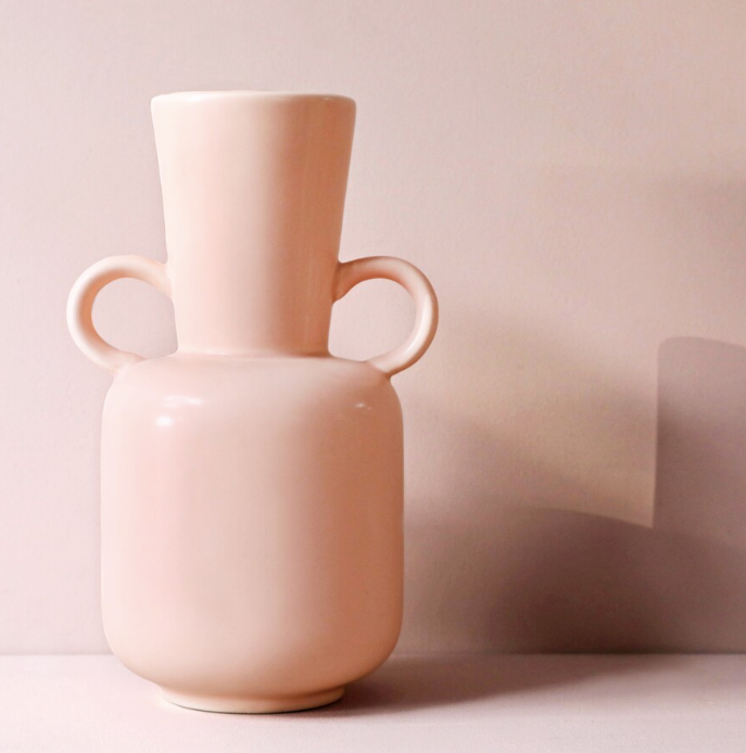 Handle Vase, Pink