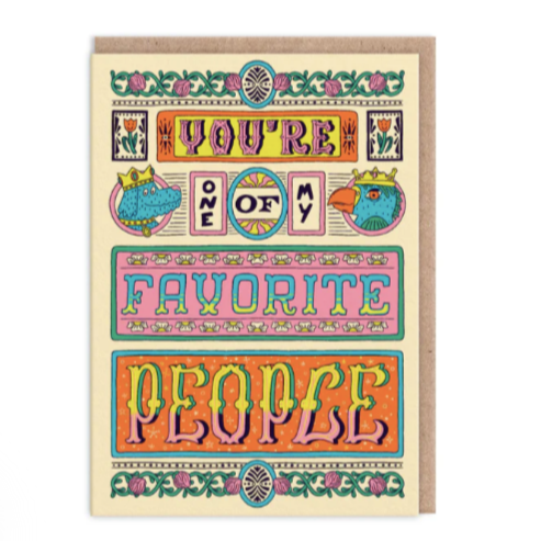 FAVOURITE PEOPLE CARD