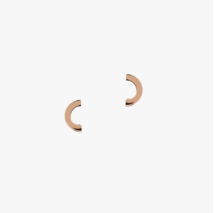 Crescent Studs, Rose Gold