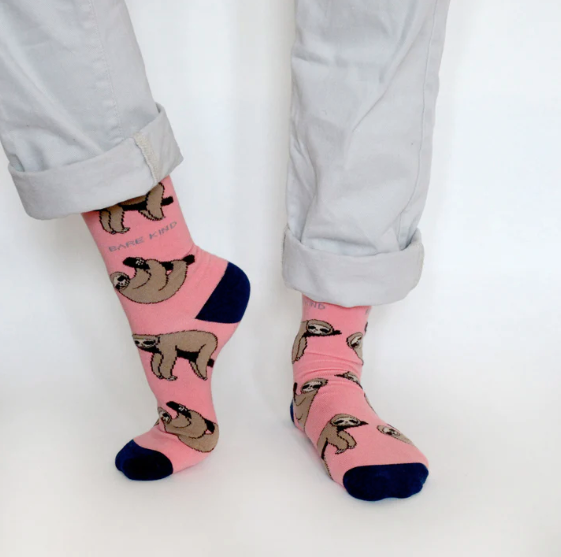 Save the Sloths Bamboo Socks, Adult size UK 7-11