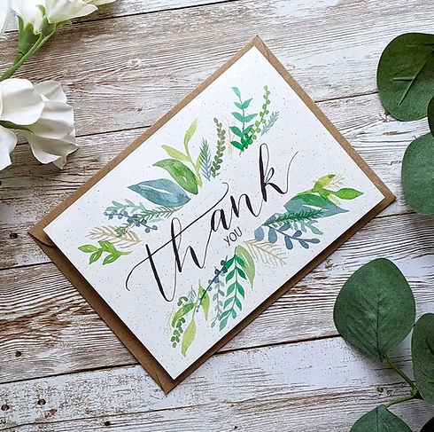Botanical Thank You Card