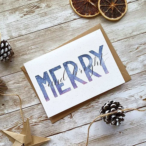 Merry and Bright Christmas Card