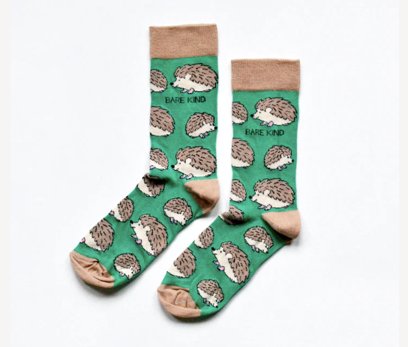 Save the Hedgehogs Bamboo Socks, Adult size UK 4-7