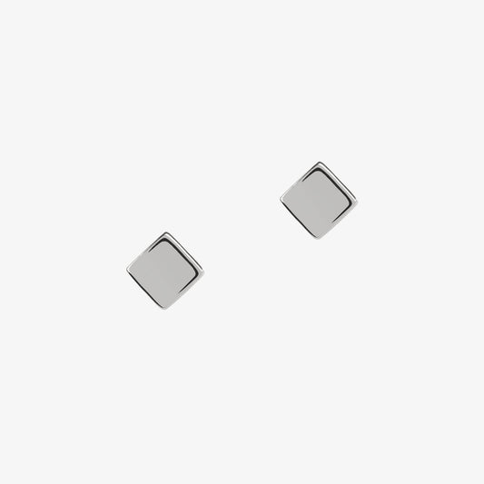 Cube Studs, Silver