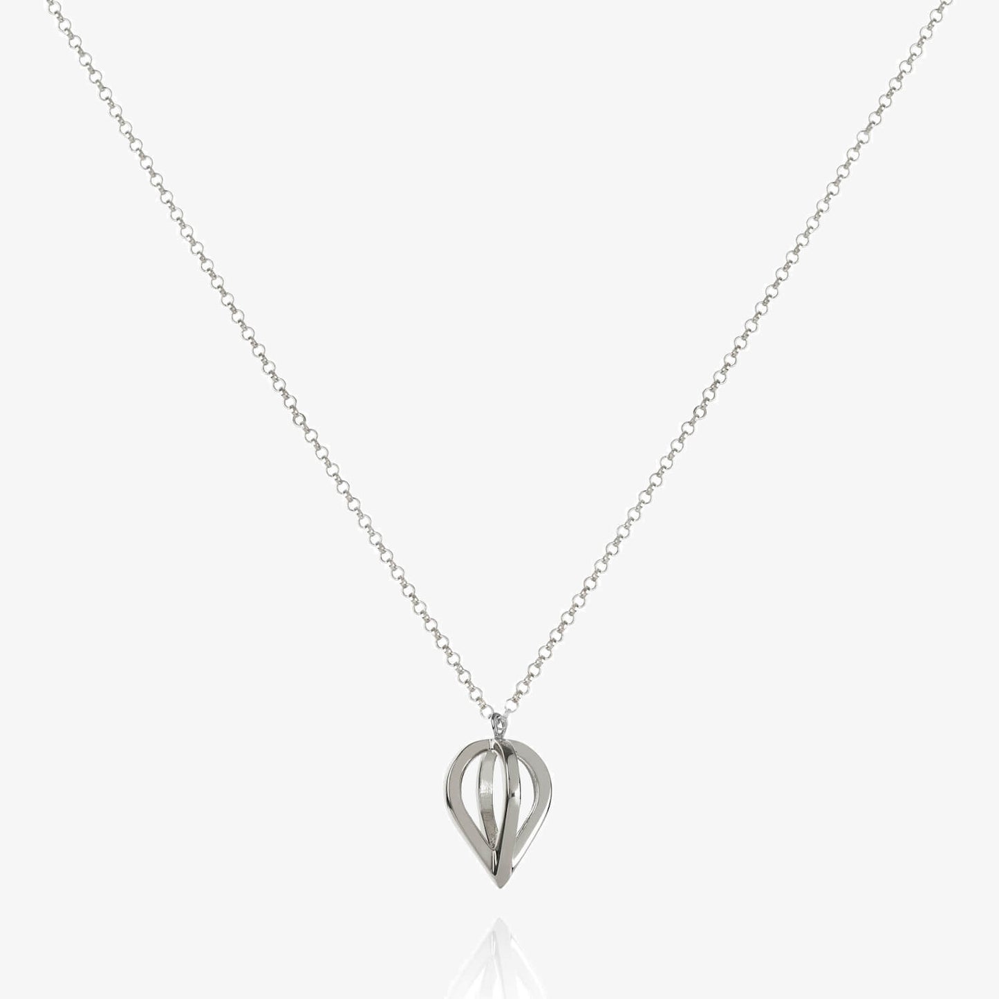 Double Point Pendant, Silver