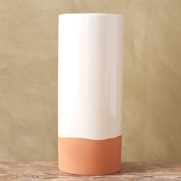 White Glaze Dipped Vase