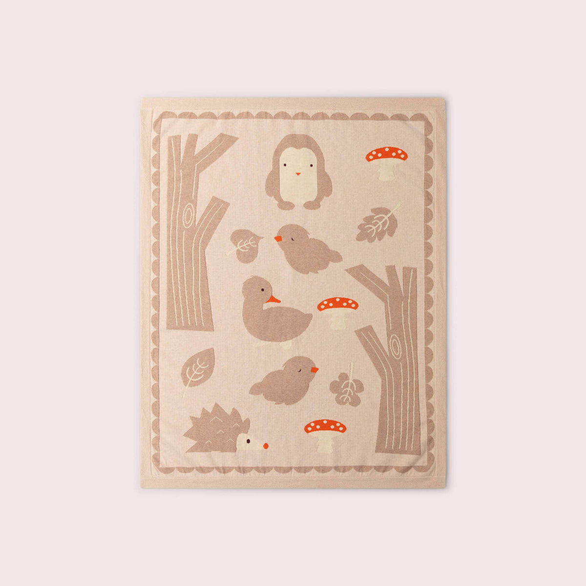 Folk Tales Knitted Organic Baby Blanket | Cream | One Size