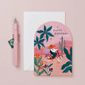 SUNSET CYCLE BIRTHDAY CARD