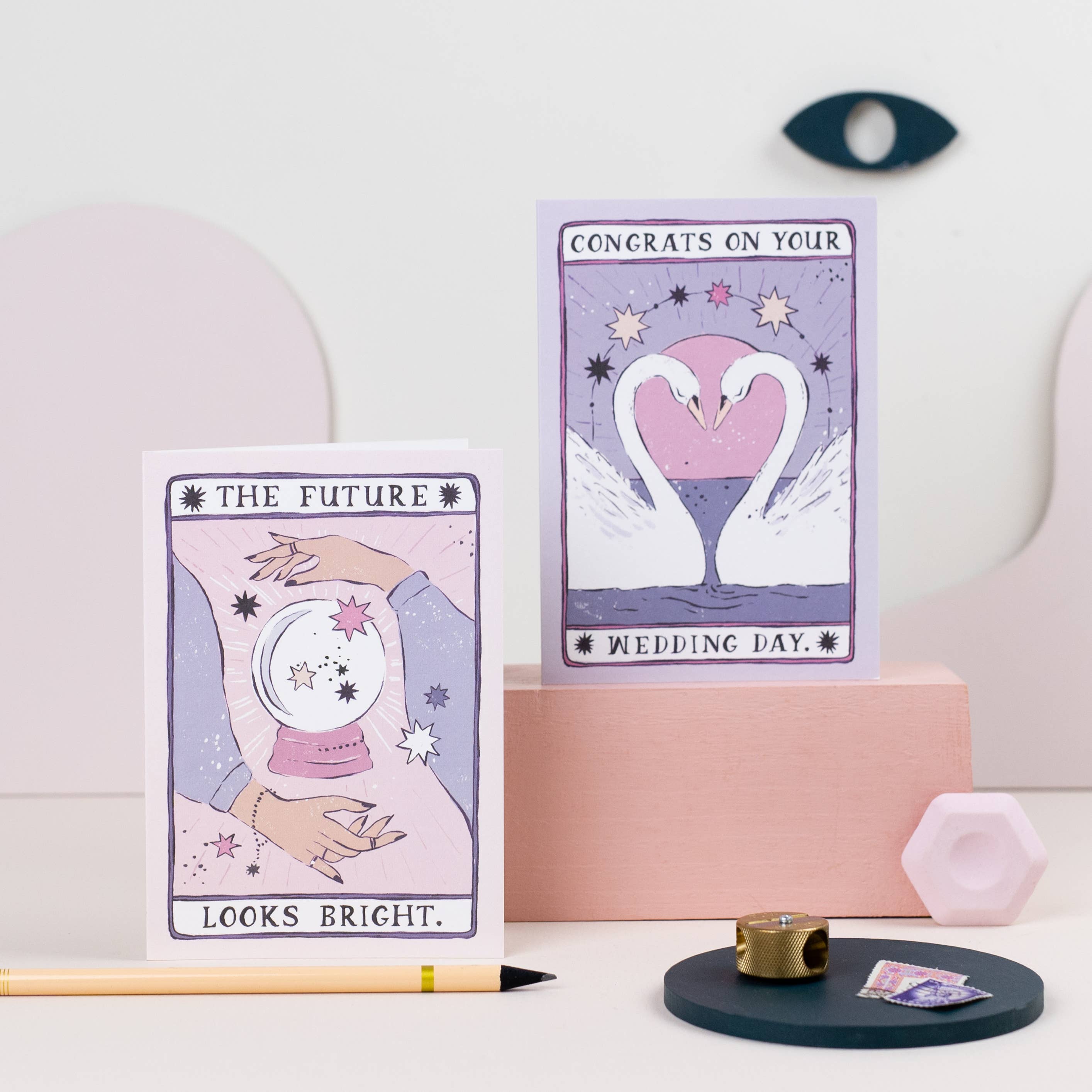 SWANS WEDDING CARD
