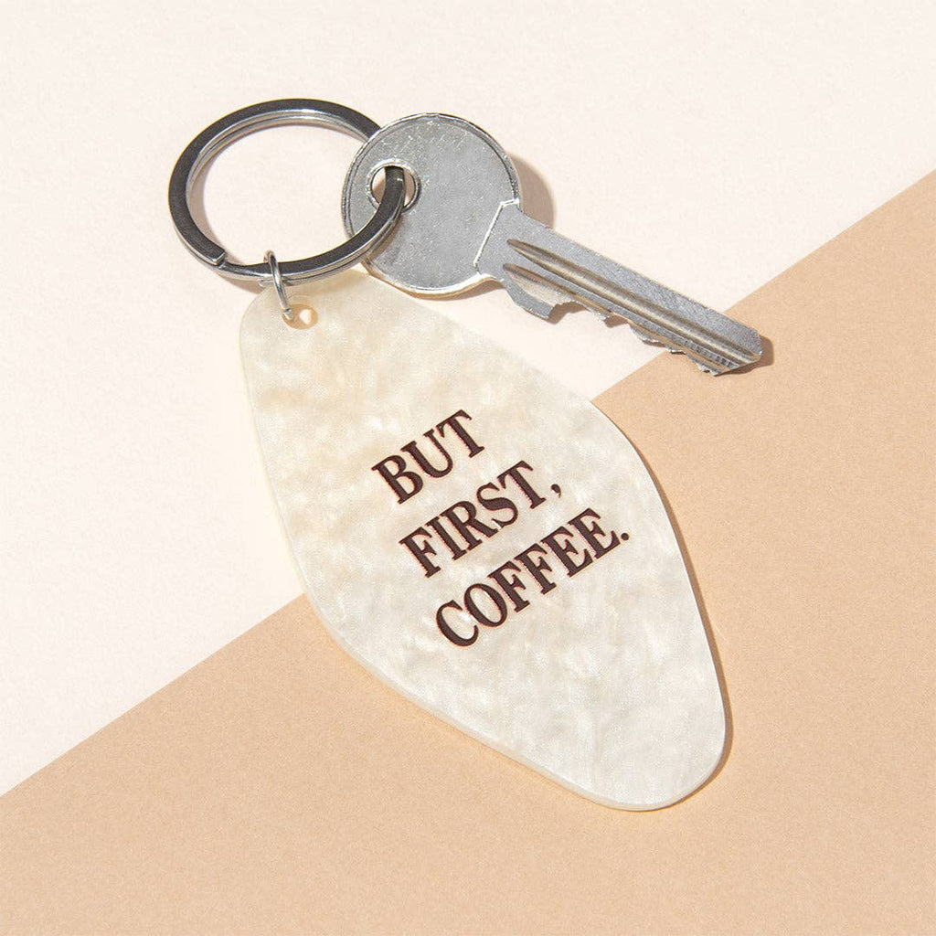 BUT FIRST COFFEE KEYRING