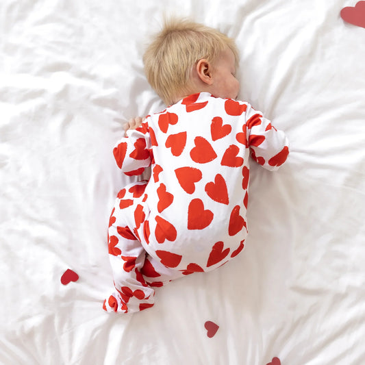 LOVE HEART SLEEPSUIT