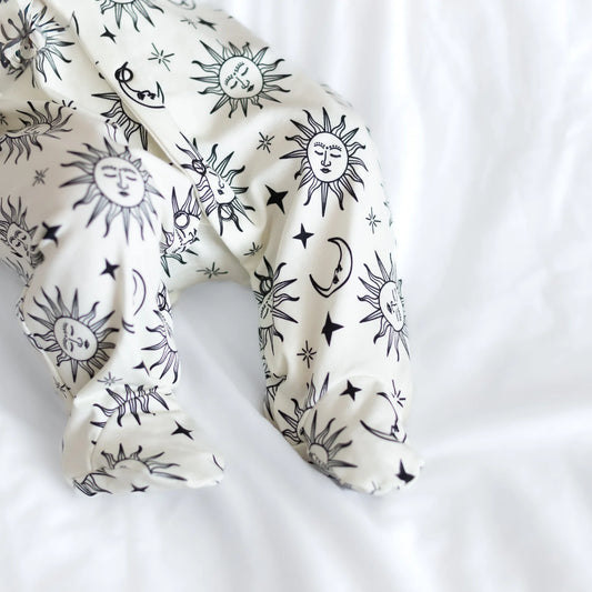 SUN AND MOON COTTON SLEEPSUIT