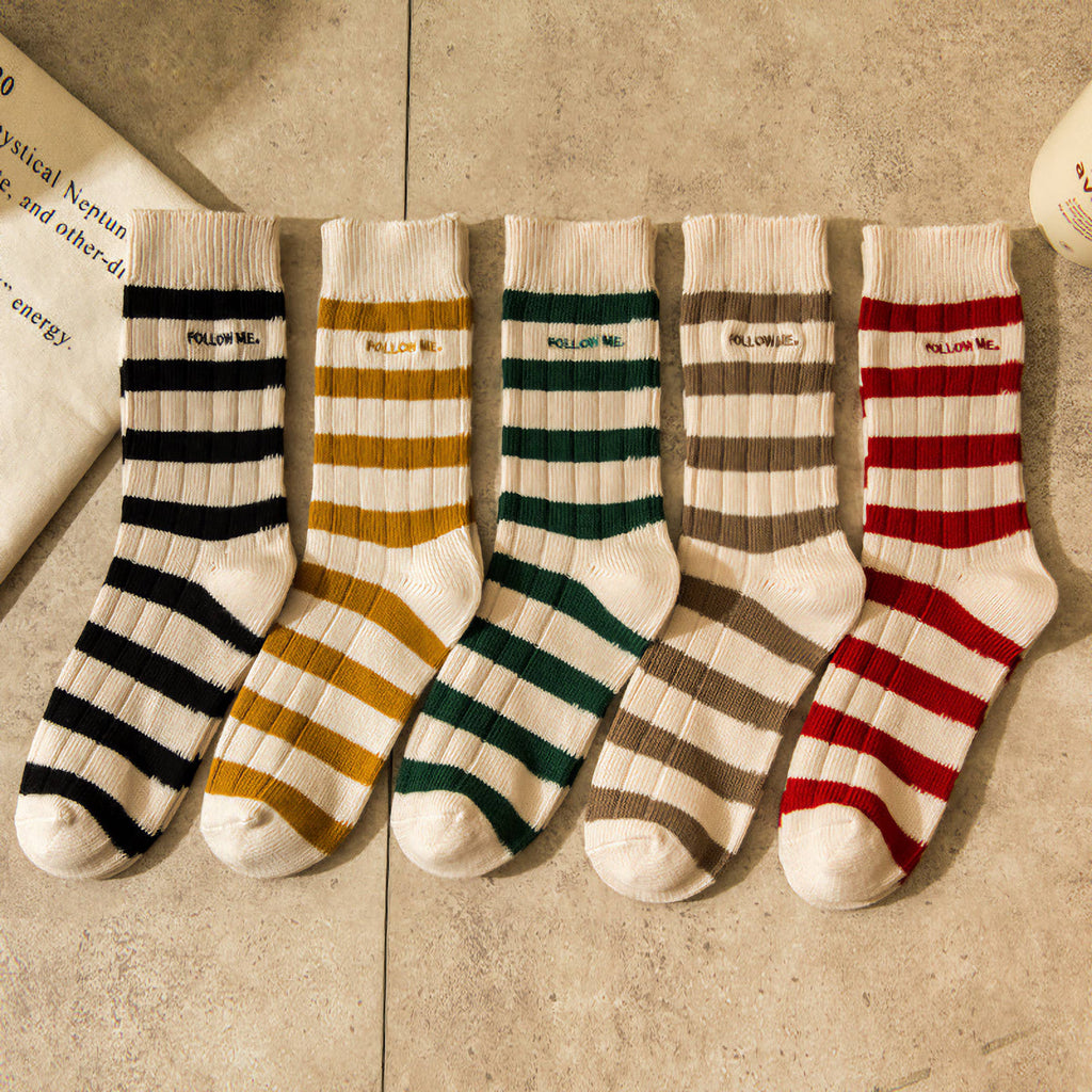 CLASSIC STRIPED SOCKS, GOLD