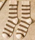 CLASSIC STRIPED SOCKS, BEIGE