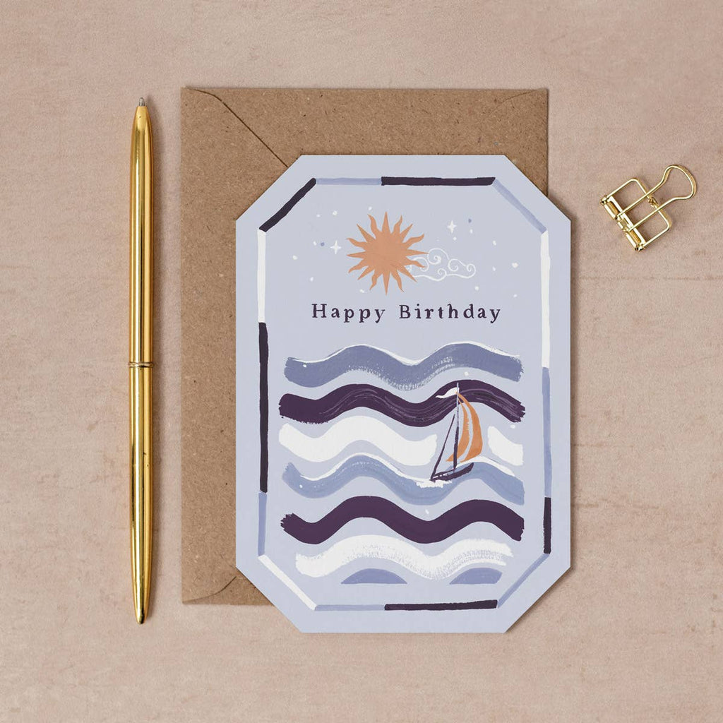 OCEAN SAILING BIRTHDAY CARD