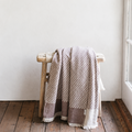 GEOMETRIC COTTON BEDSPREAD POMEGRANATE