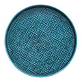 ROUND ENAMEL TRAY, BLUE