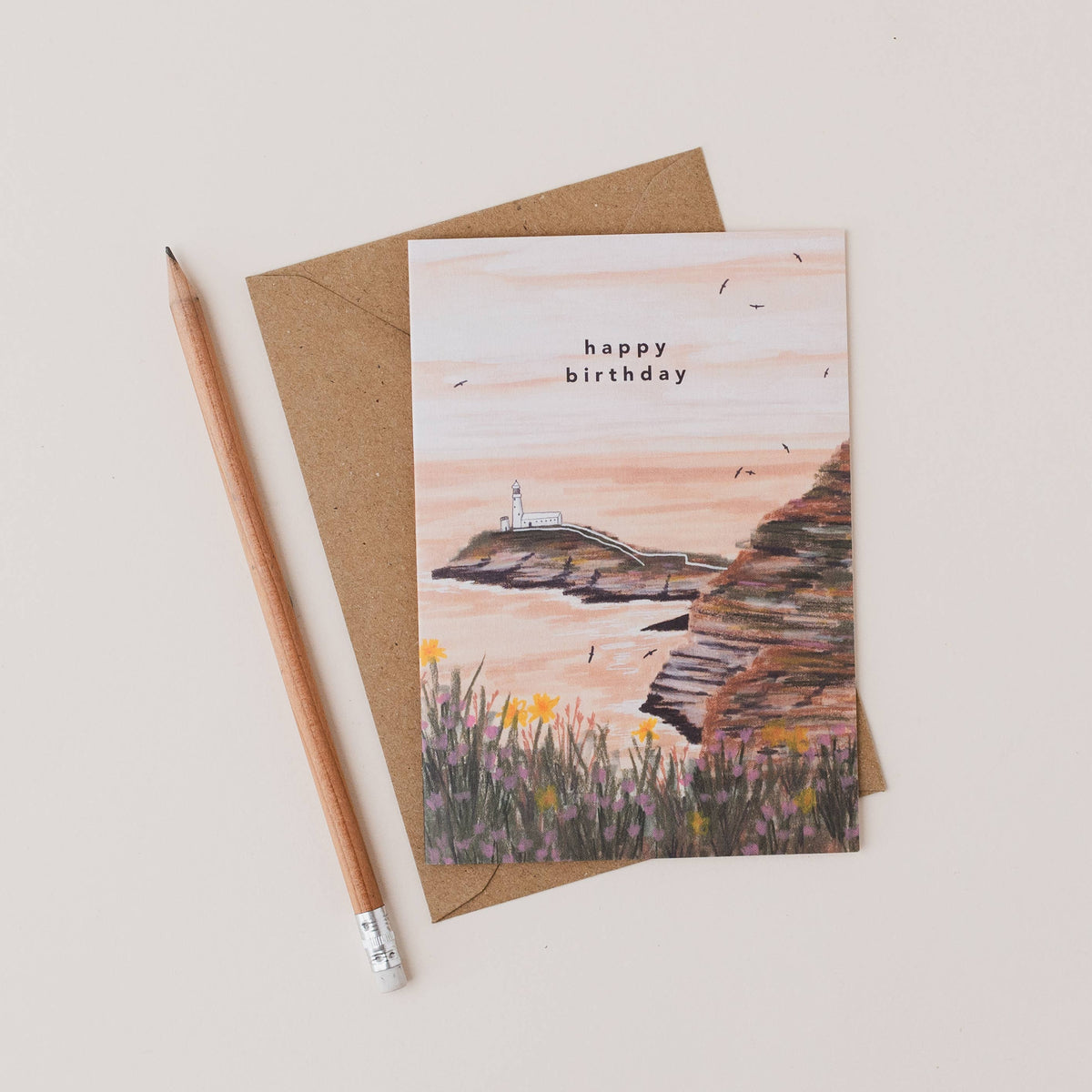 South Stack Lighthouse Wales Birthday Card