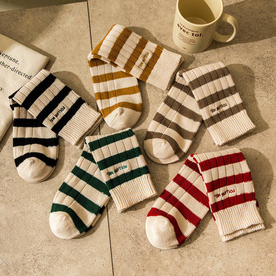 CLASSIC STRIPED SOCKS, GOLD