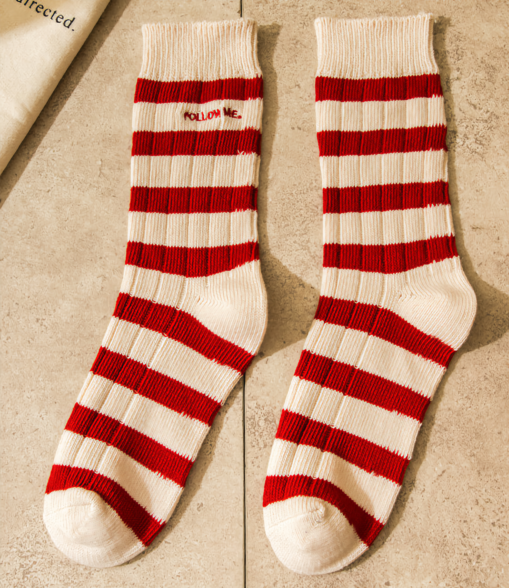 CLASSIC STRIPED SOCKS, RED
