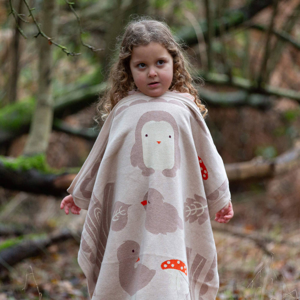 Folk Tales Knitted Organic Baby Blanket | Cream | One Size