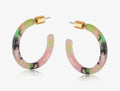 ILONA RESIN SKINNY HOOP EARRINGS