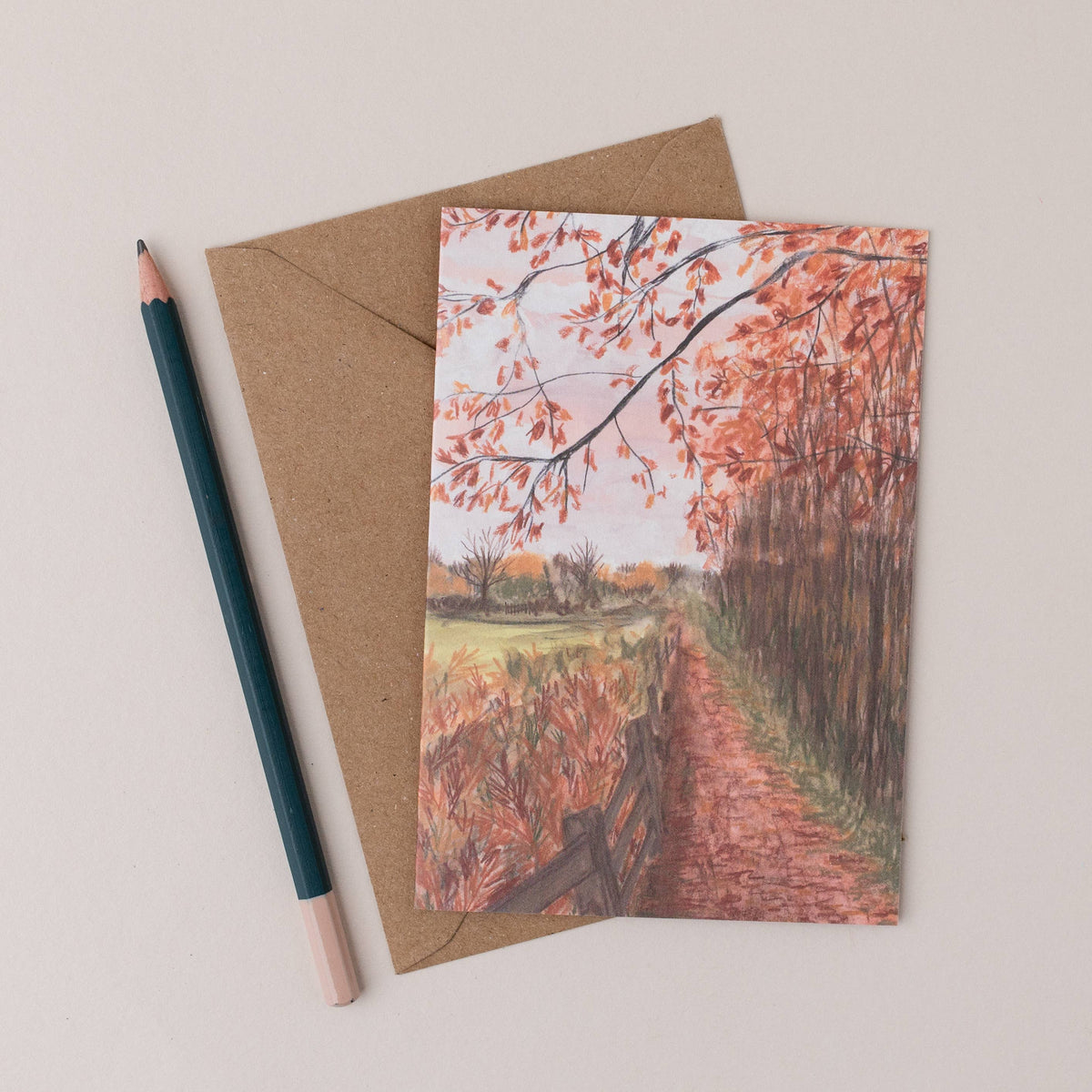 Autumn British Countryside Greetings Card