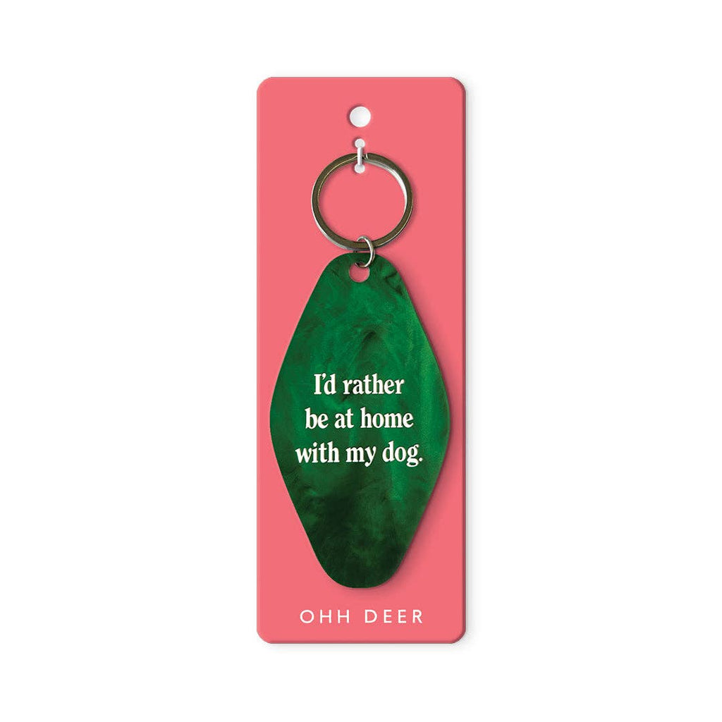 AT HOME WITH MY DOG KEYRING