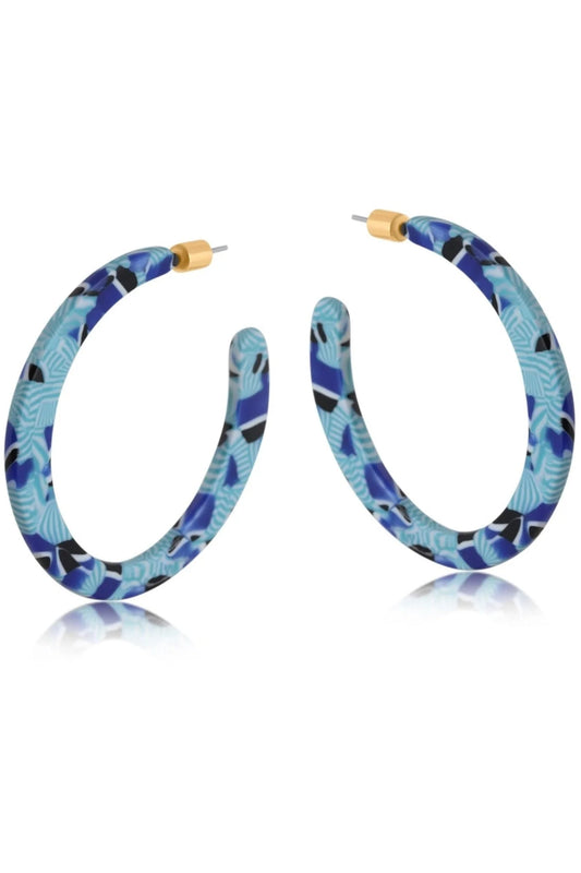EMMA RESIN HOOP EARRINGS