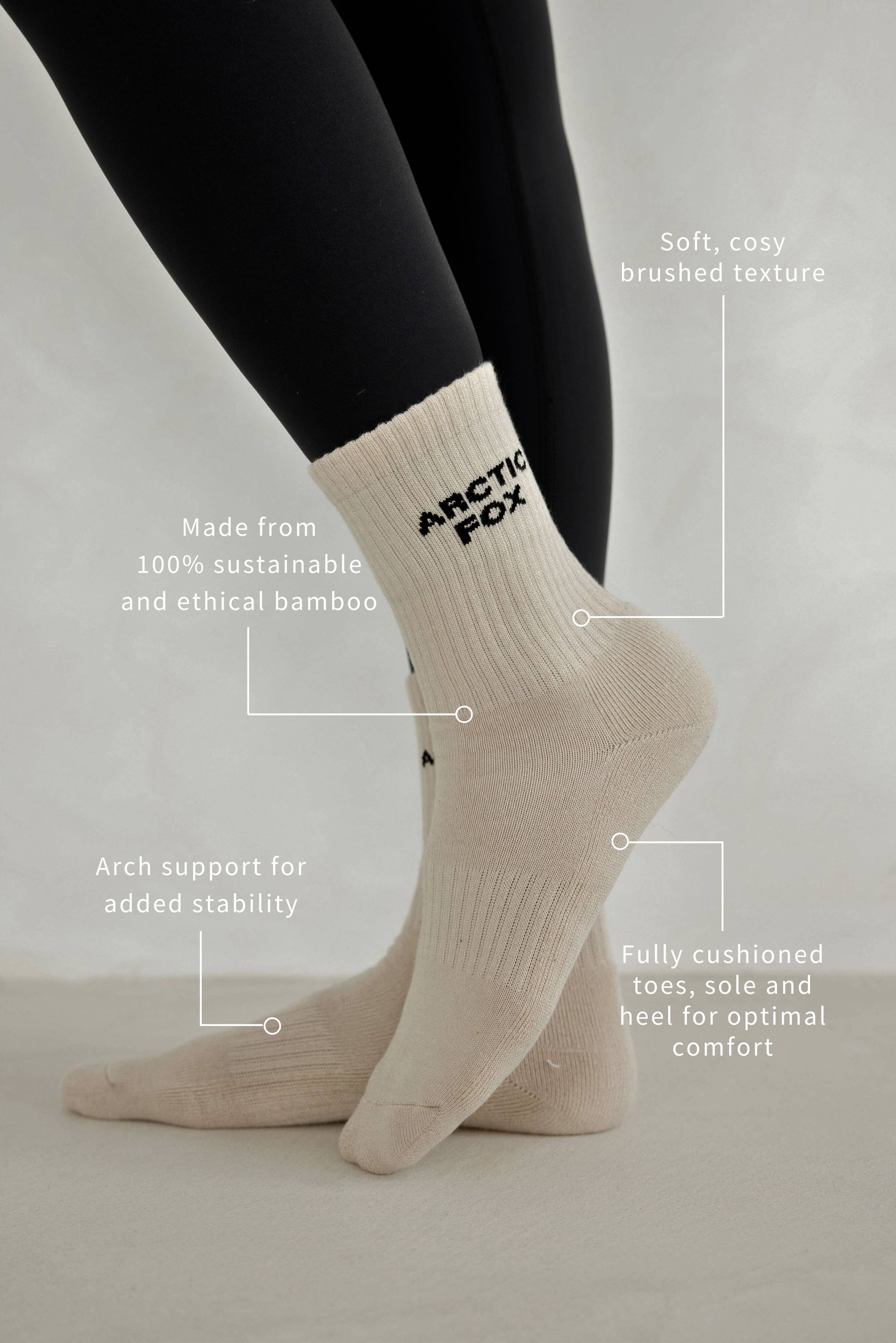 Sporty Socks | 100% Bamboo | Grey