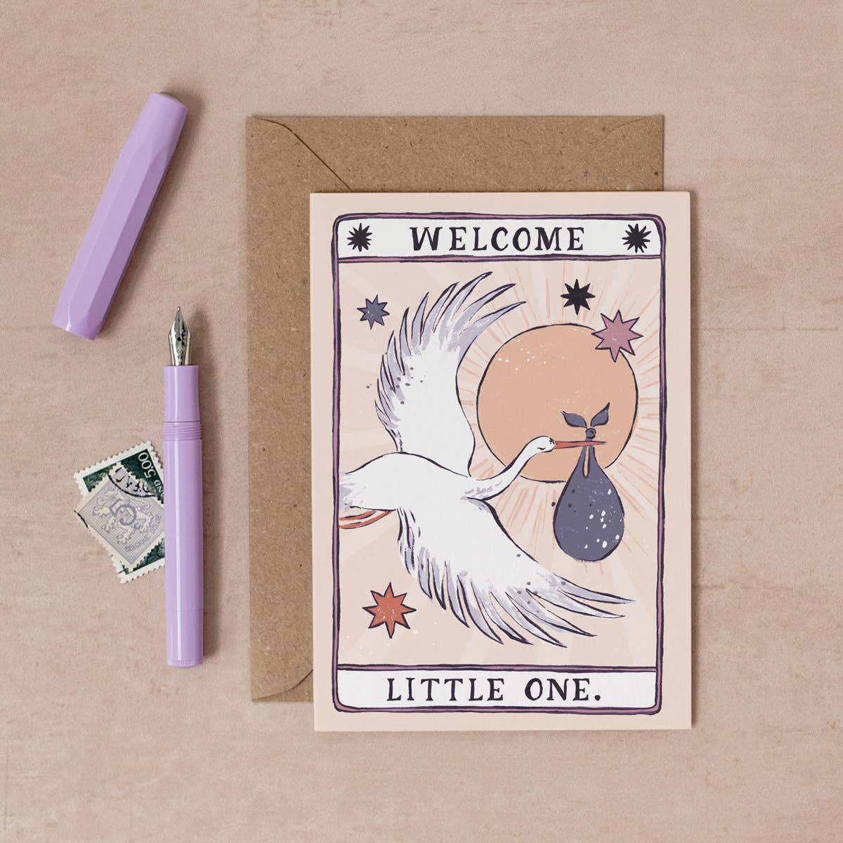 STORK NEW BABY CARD
