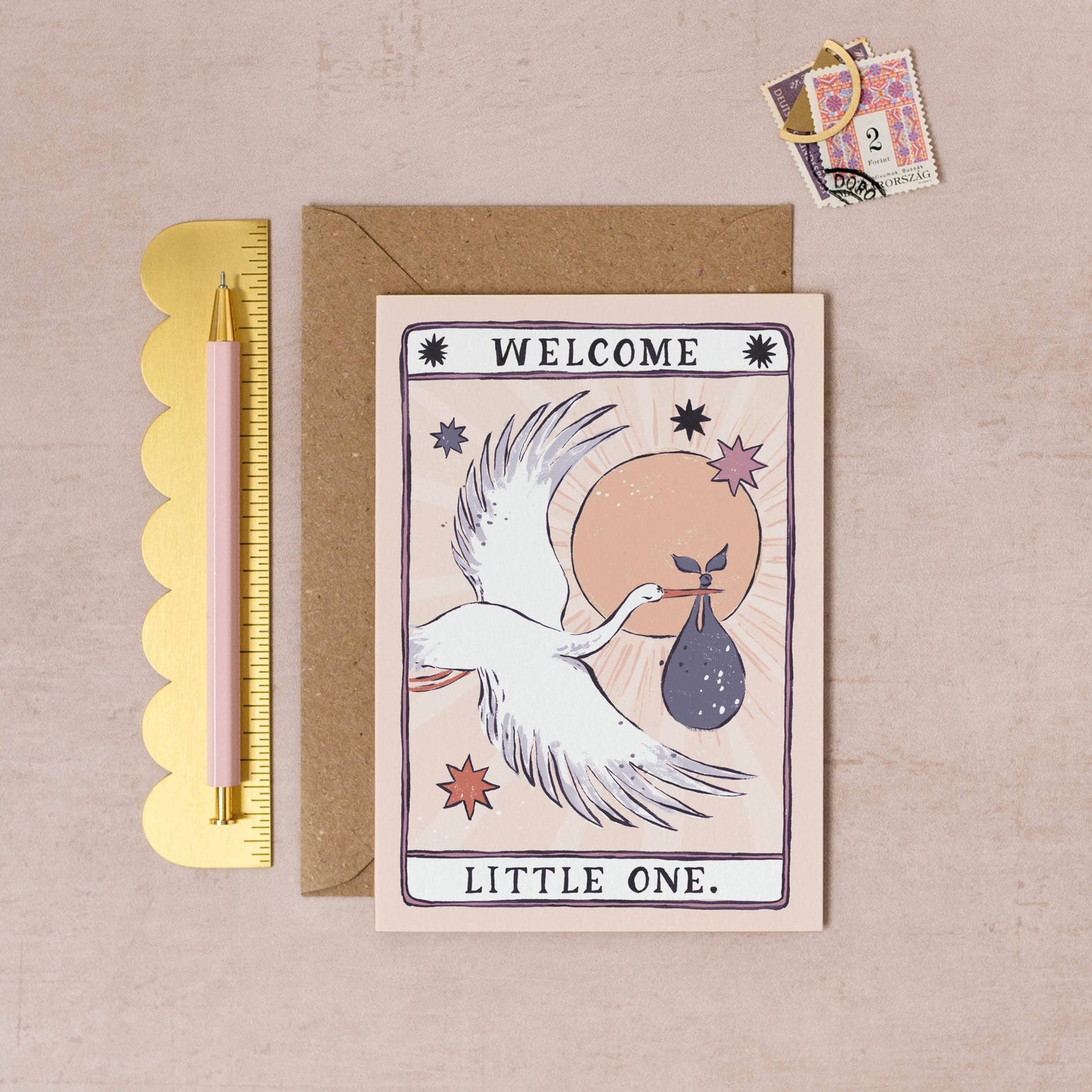 STORK NEW BABY CARD