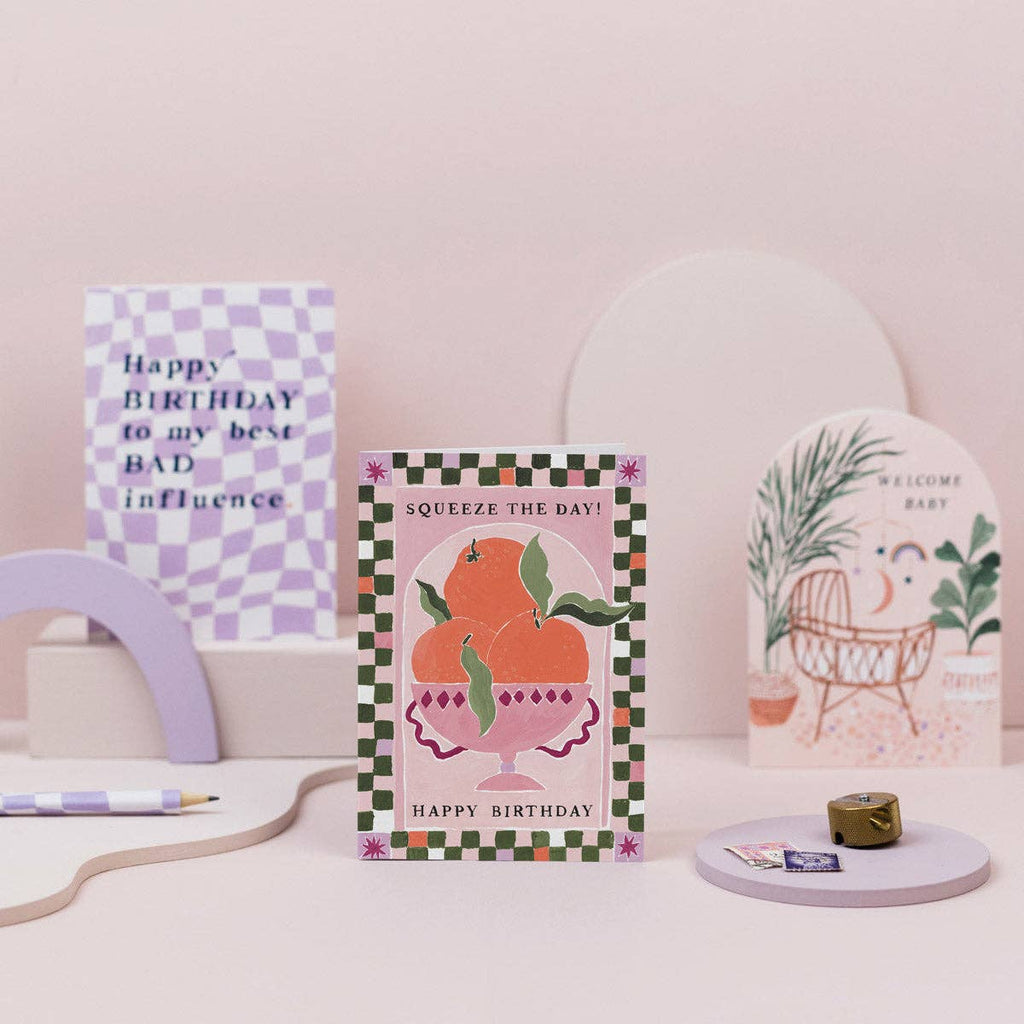 Squeeze The Day Oranges Card | Birthday Cards
