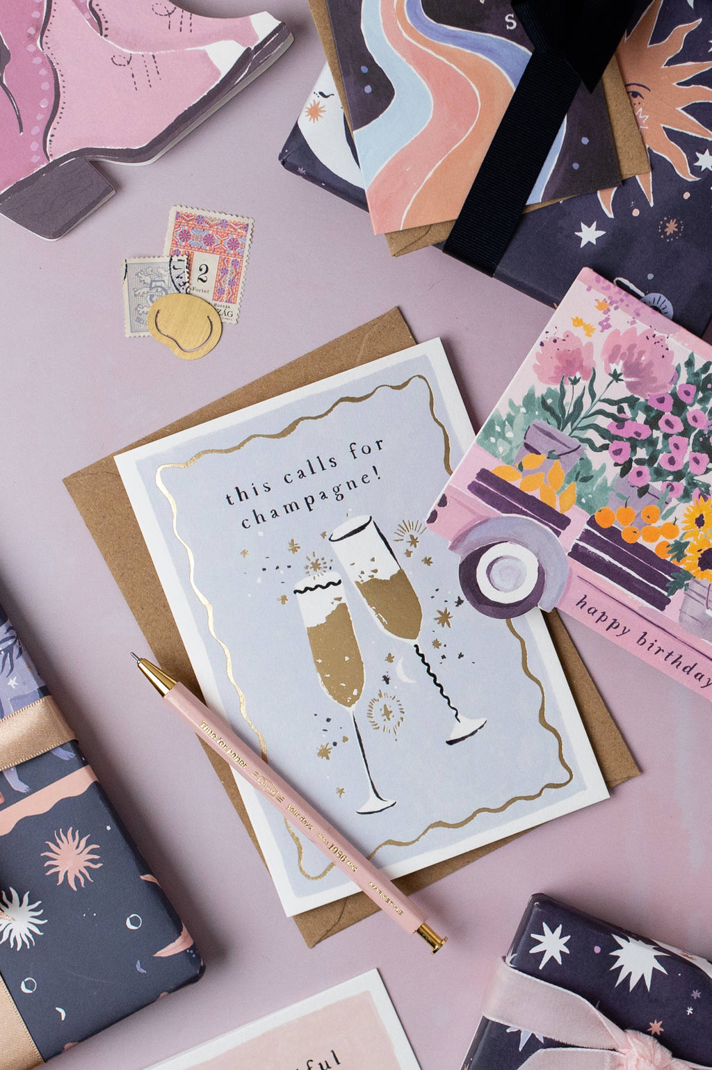 THIS CALLS FOR CHAMPAGNE CARD