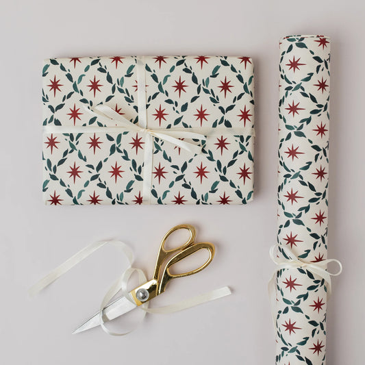 DIAMOND STAR BOTANICAL WRAPPING PAPER