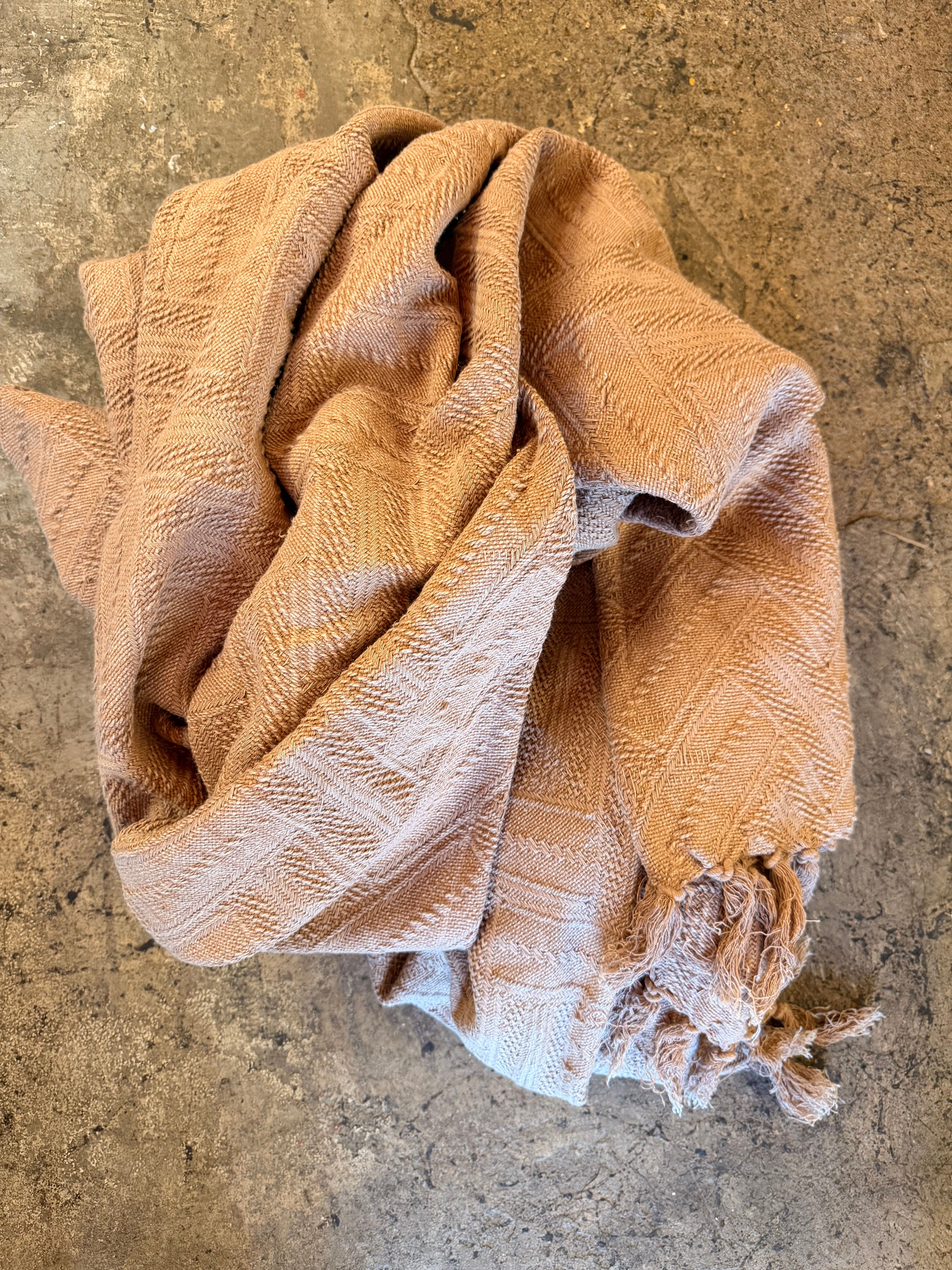 COTTON TERRACOTTA THROW
