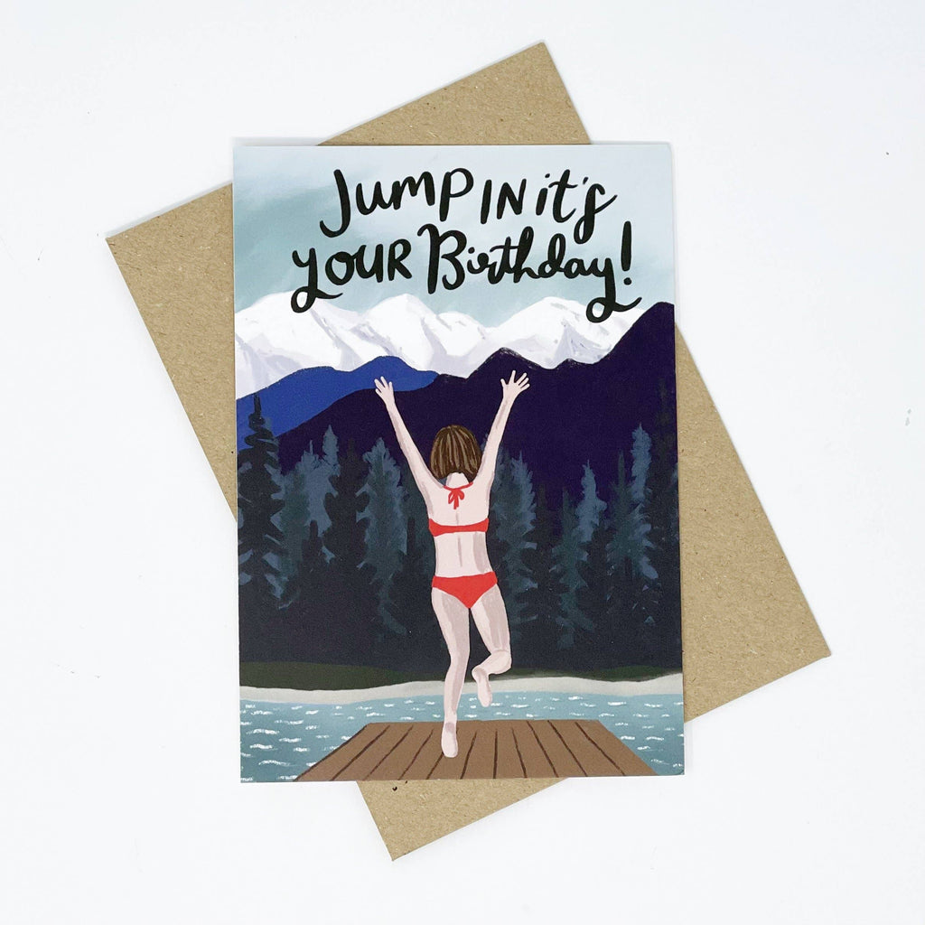 JUMP IN BIRTHDAY CARD